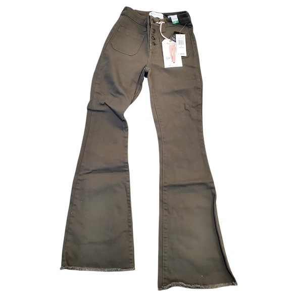 Pants - Flare Leg Brown Pants
